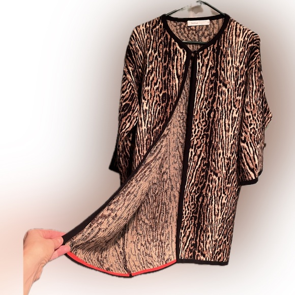 Skovhuus - Danish knitwear co. - animal print cardigan, sz S, but also fits a M. - Picture 3 of 3